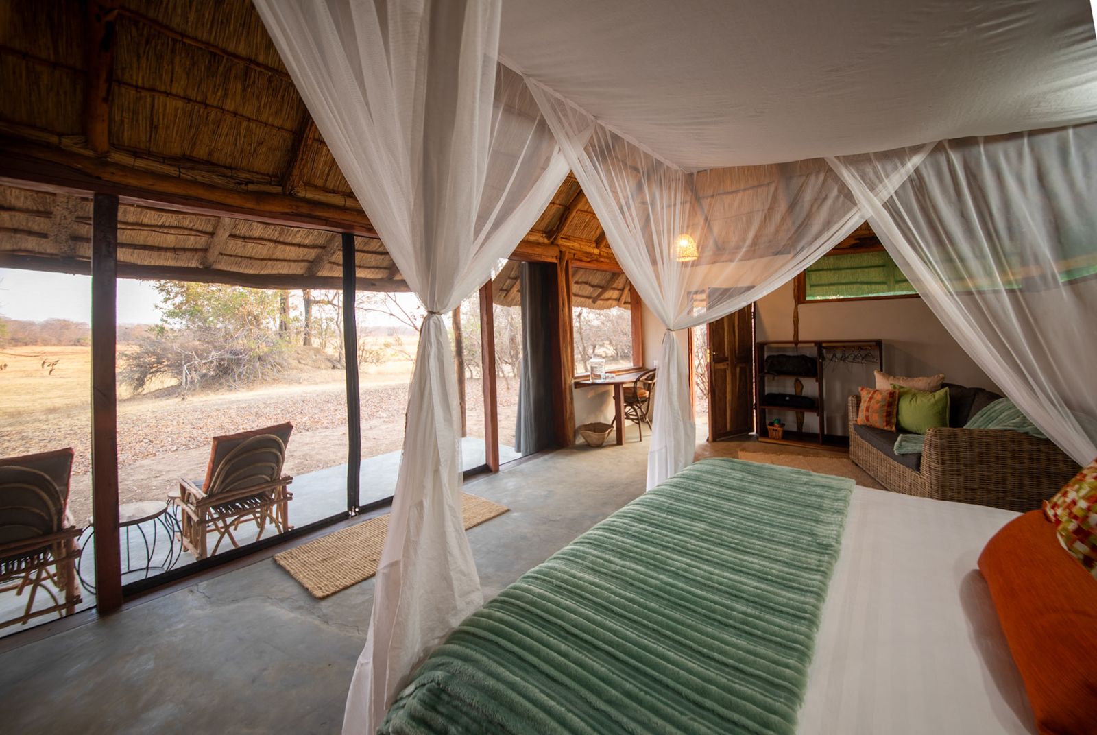 nanzhila lake camp chalet accommodation kafue national park